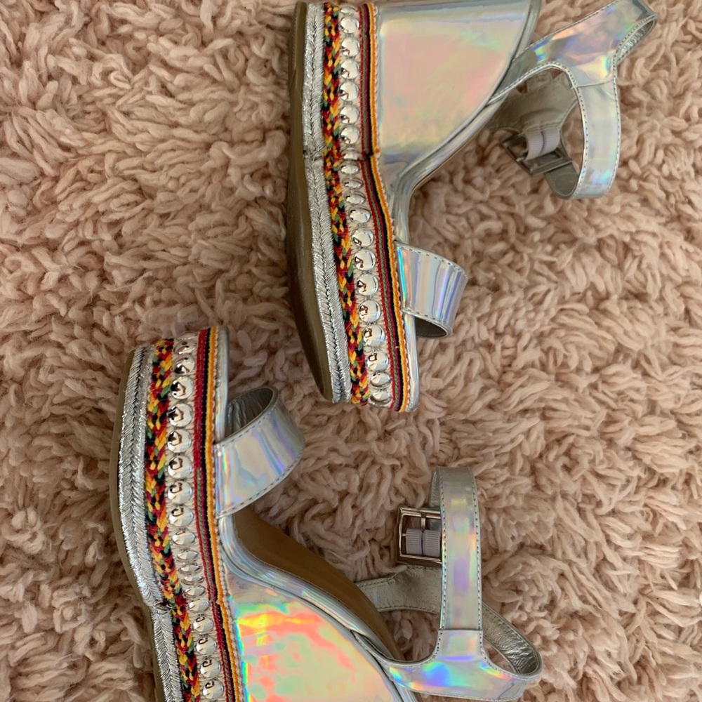holographic platform heels